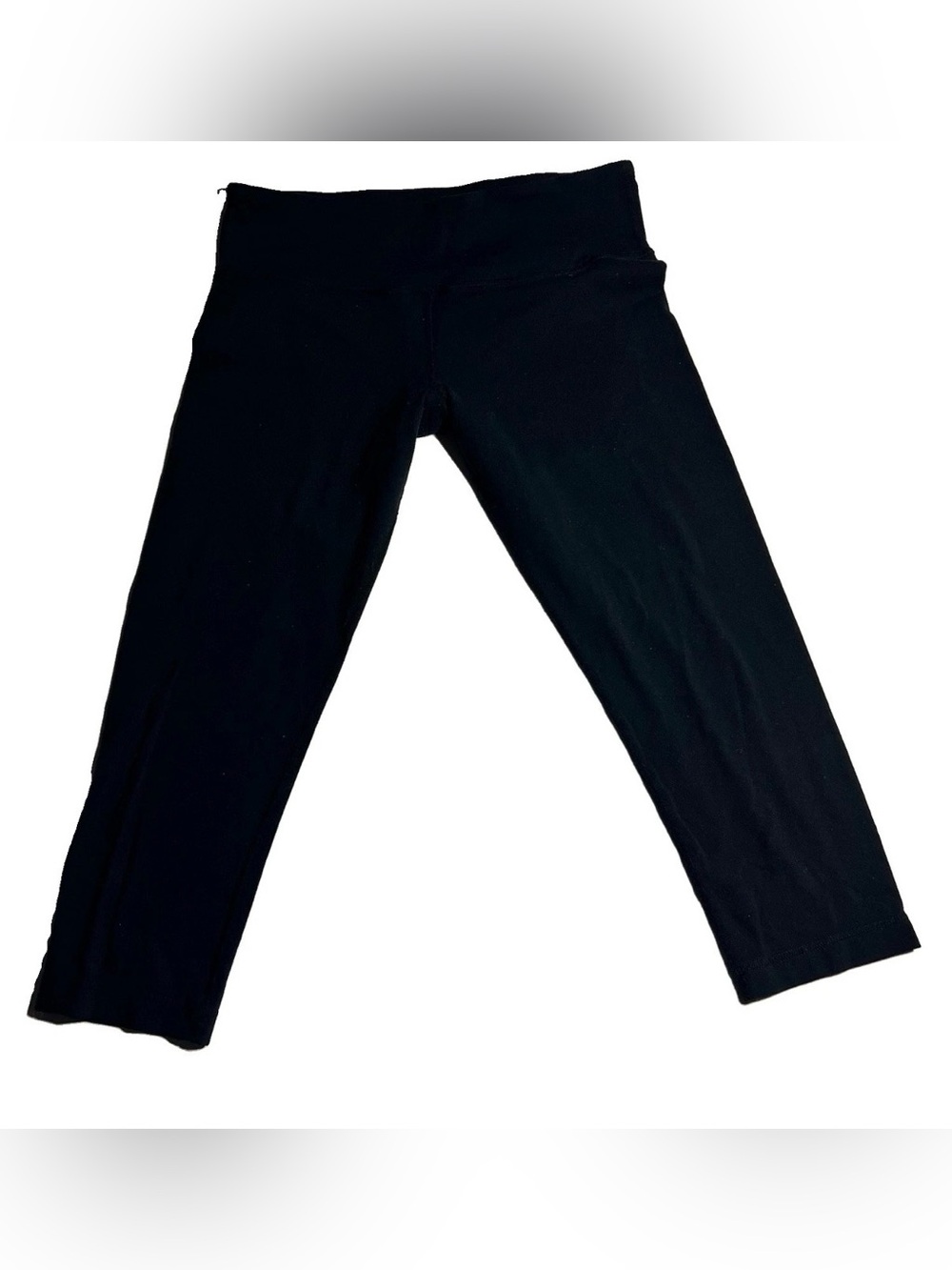 Lululemon Black Cropped‎ Leggings Size 8 High Rise Stretch Activewear Gym